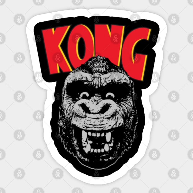 HUGE KING KONG HEAD Sticker by KERZILLA